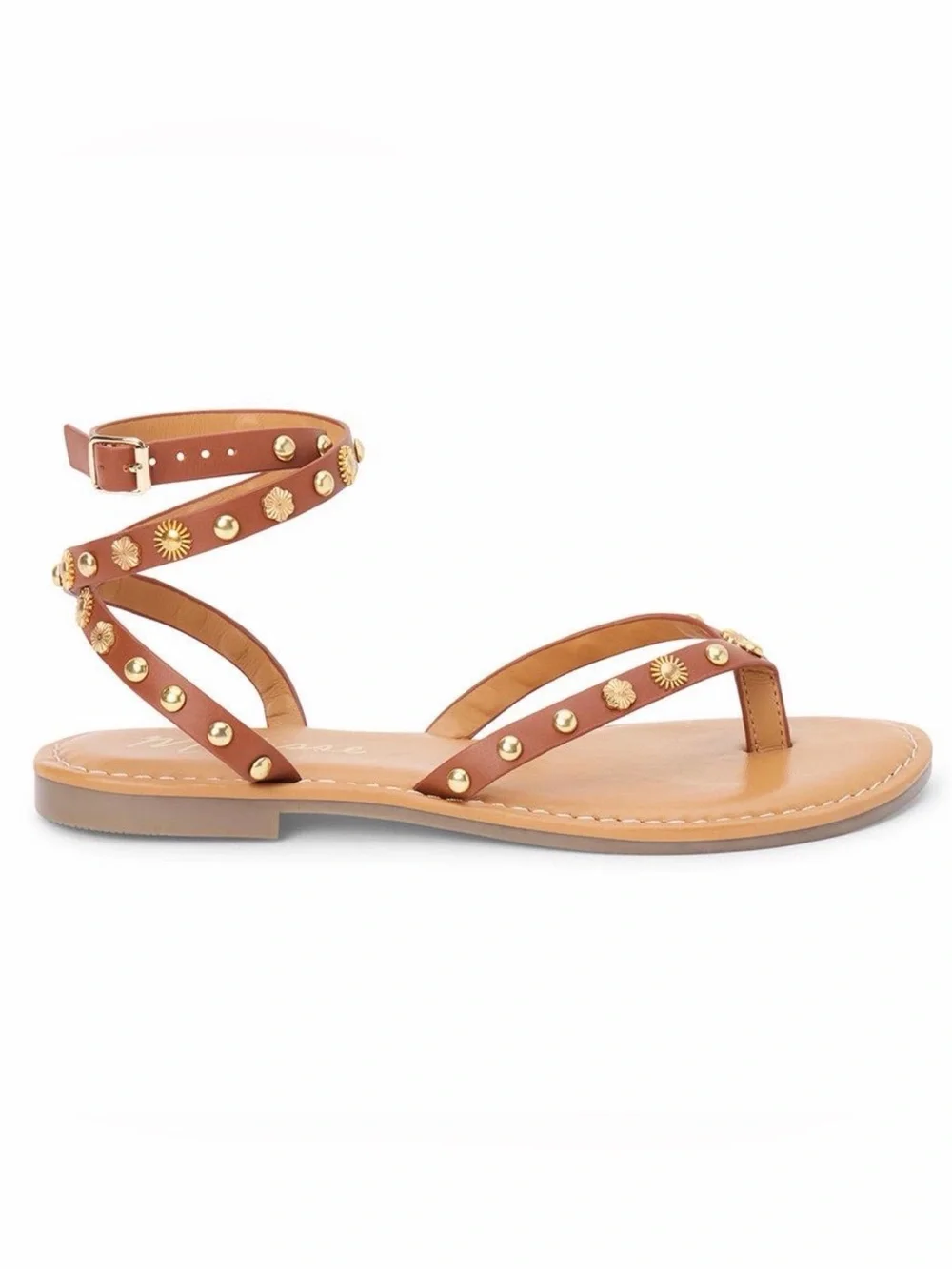Anthropologie Matisse Athena Studded Cognac Sandals Size 10